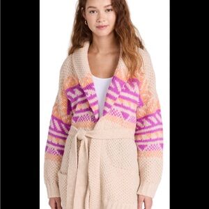 XiRENA Carmella Cardigan - Cream and Pink